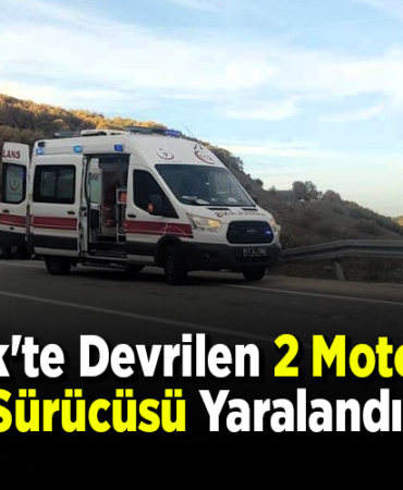 Bilecik'te devrilen 2 motosiklet sürücüsü yaralandı