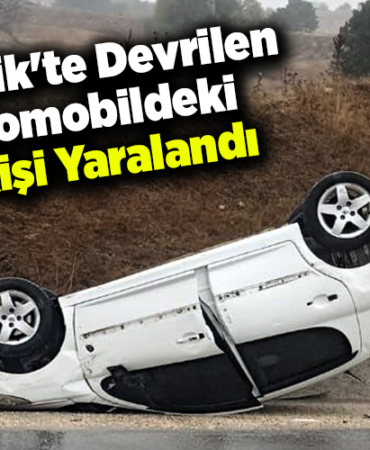 Bilecik'te devrilen otomobildeki 2 kişi yaralandı