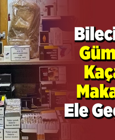 Bilecik'te gümrük kaçağı makaron ele geçirildi
