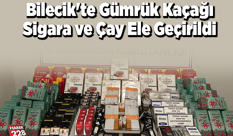 Bilecik’te gümrük kaçağı sigara ve çay ele geçirildi