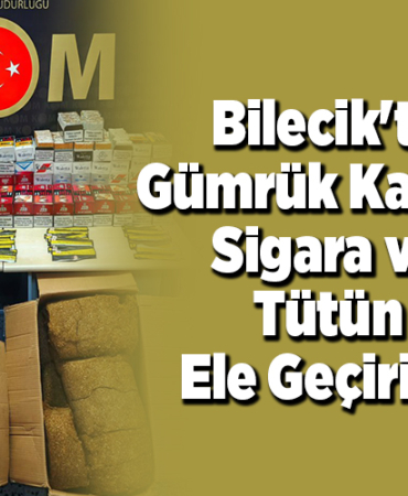 Bilecik'te gümrük kaçağı sigara ve tütün ele geçirildi