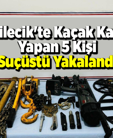 Bilecik'te kaçak kazı yapan 5 kişi suçüstü yakalandı