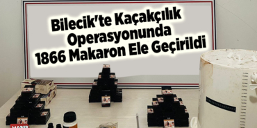 Bilecik'te kaçakçılık operasyonunda 1866 makaron ele geçirildi