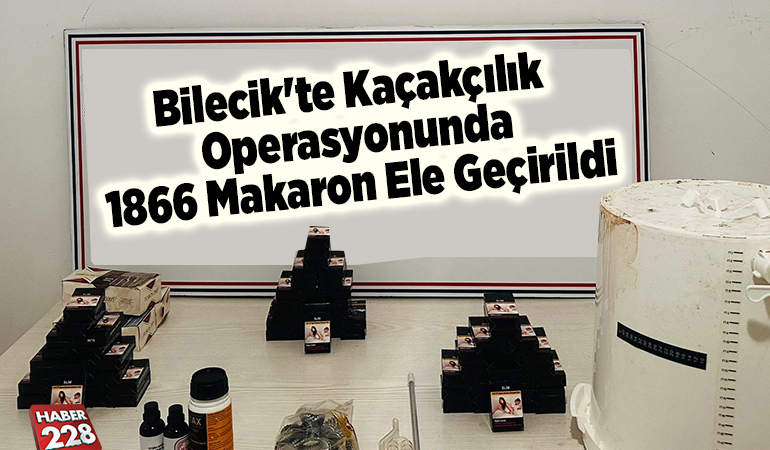 Bilecik’te kaçakçılık operasyonunda 1866 makaron ele geçirildi