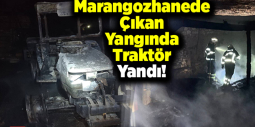 Bilecik'te marangozhanede çıkan yangında traktörde yandı!