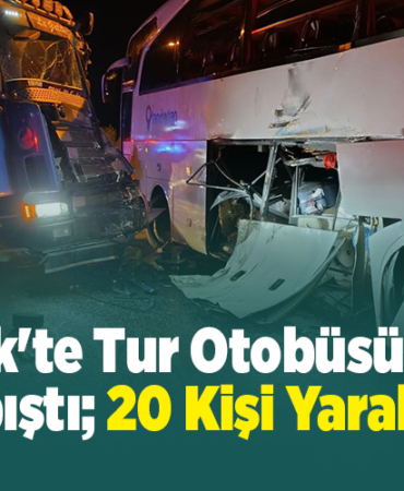 Bilecik'te tur otobüsü ile tır çarpıştı, 20 kişi yaralandı