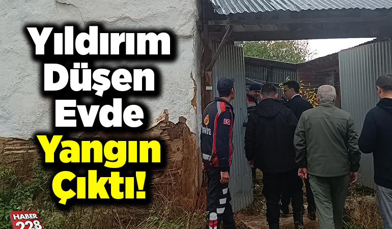 Yıldırım düşen evde yangın çıktı!