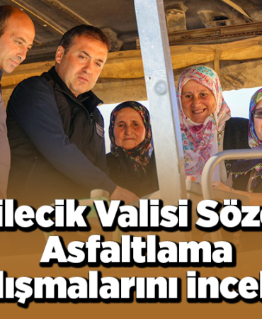 Bilecik Valisi Sözer, asfaltlama çalışmalarını inceledi