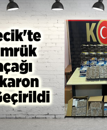 Bilecik'te gümrük kaçağı makaron ele geçirildi
