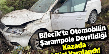 Bilecik'te otomobilin şarampole devrildiği kazada 2 kişi yaralandı