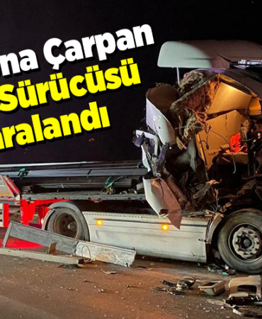 Kamyona çarpan tırın sürücüsü yaralandı