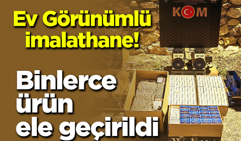 Ev Görünümlü İmalathane! Binlerce Makaron Ele Geçirildi