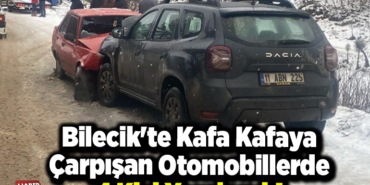 Bilecik'te Kafa Kafaya Çarpışan Otomobillerde 4 Kişi Y!aralandı!