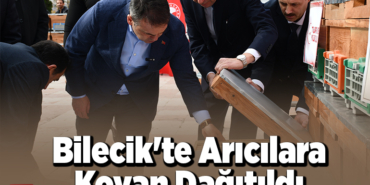 Bilecik'te arıcılara kovan dağıtıldı