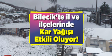 Bilecik'te ile ve ilçelerinde kar yağışı etkili oluyor!