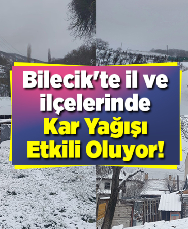 Bilecik'te ile ve ilçelerinde kar yağışı etkili oluyor!