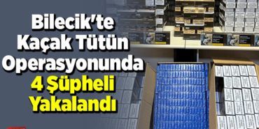 Bilecik'te kaçak tütün operasyonunda 4 şüpheli yakalandı