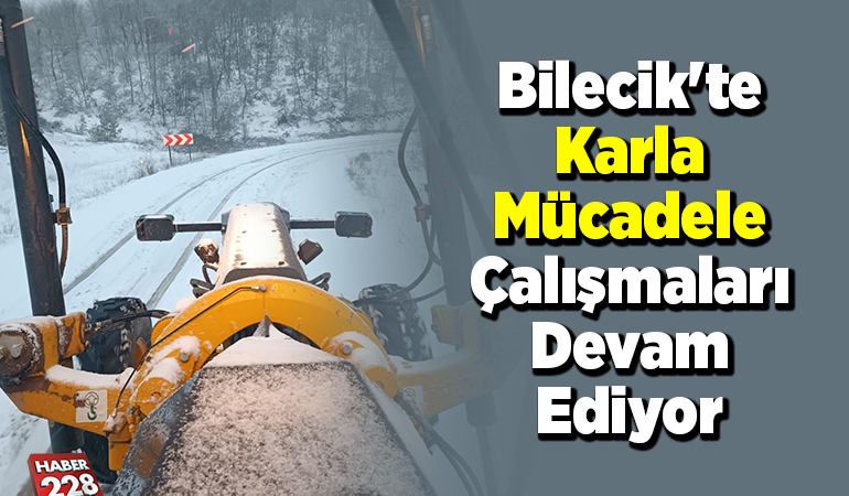Bilecik’te karla mücadele çalışmaları devam ediyor
