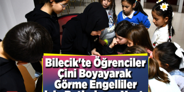 Bilecik'te öğrenciler çini boyayarak görme engelliler için betimleme yaptı