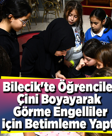 Bilecik'te öğrenciler çini boyayarak görme engelliler için betimleme yaptı