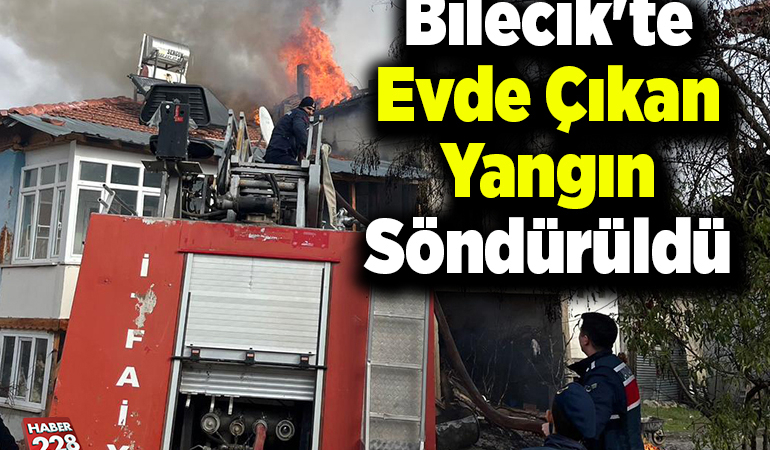 Evde çıkan yangın söndürüldü