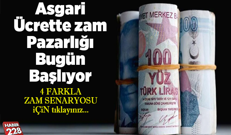 Asgari ücrette zam pazarlığı bugün başlıyor