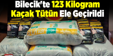 Bilecik'te 123 kilogram kaçak tütün ele geçirildi
