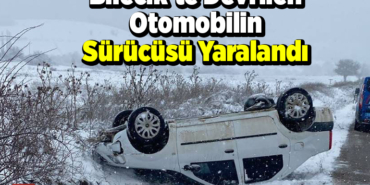 Bilecik'te devrilen otomobilin sürücüsü yaralandı