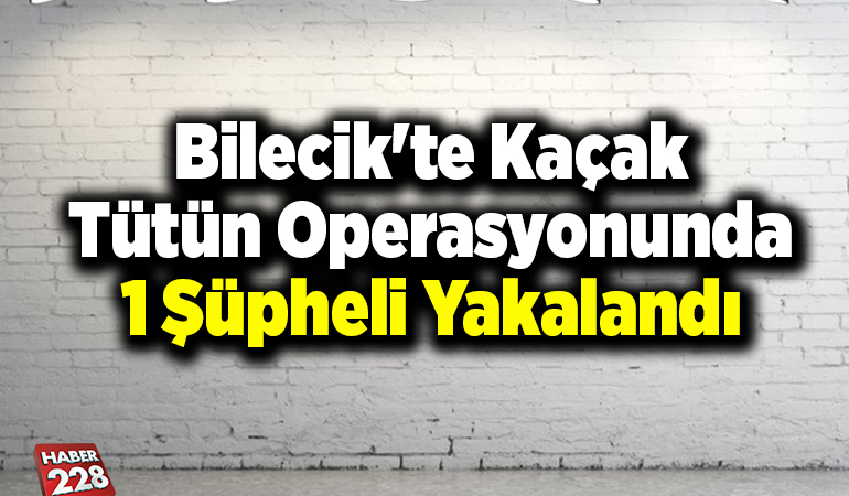 Bilecik’te kaçak tütün operasyonunda 1 şüpheli yakalandı