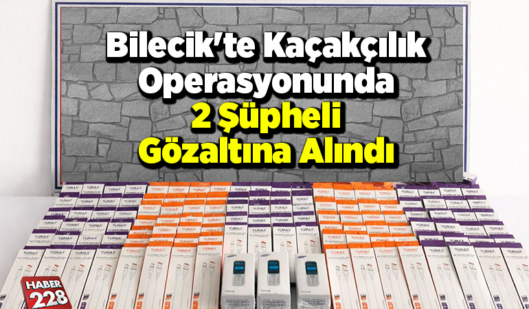 Bilecik’te kaçakçılık operasyonunda 2 şüpheli gözaltına alındı