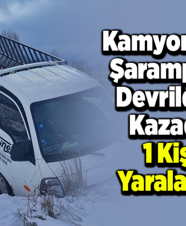 Kamyonetin şarampole devrildiği kazada 1 kişi yaralandı