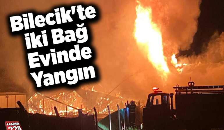 Bilecik’te iki bağ evinde yangın