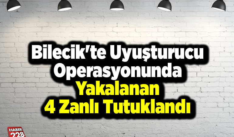 Bilecik’te uyuşturucu operasyonunda yakalanan 4 zanlı tutuklandı