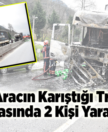 3 aracın karıştığı trafik kazasında 2 kişi yaralandı