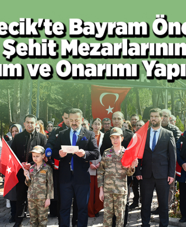 Bilecik'te bayram öncesi şehit mezarlarının bakım ve onarımı yapılıyor