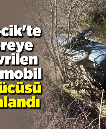 Bilecik'te dereye devrilen otomobil sürücüsü yaralandı