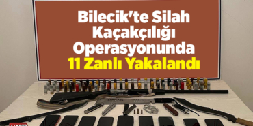 Bilecik'te eş zamanlı silah kaçakçılığı operasyonunda 11 zanlı yakalandı