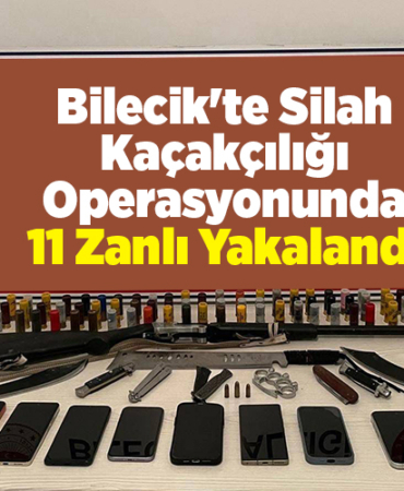 Bilecik'te eş zamanlı silah kaçakçılığı operasyonunda 11 zanlı yakalandı