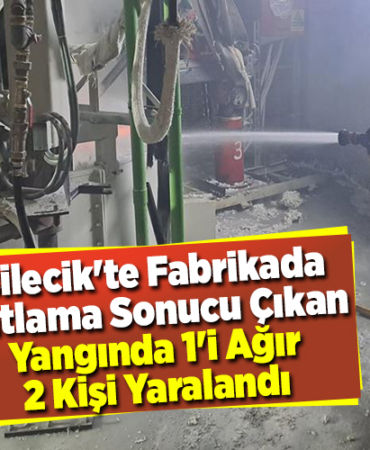 Bilecik'te fabrikada patlama sonucu çıkan yangında 1'i ağır 2 kişi yaralandı