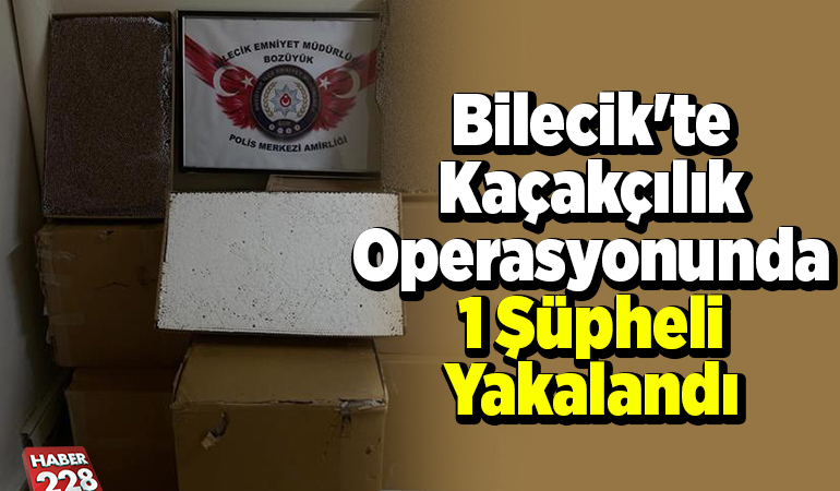 Bilecik’te kaçakçılık operasyonunda 1 şüpheli yakalandı