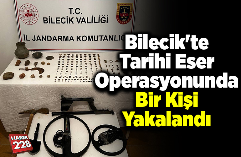 Bilecik'te tarihi eser operasyonunda bir kişi yakalandı