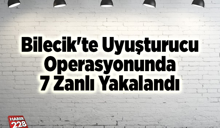 Bilecik’te uyuşturucu operasyonunda 7 zanlı yakalandı