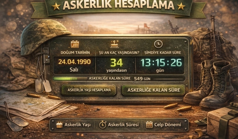 Şafak Hesaplama ve Terhis Süresi Artık Tek Tıkla Öğreniliyor