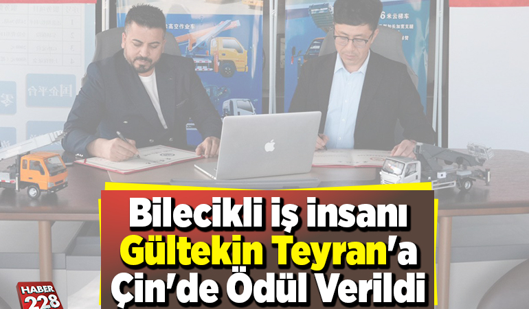Bilecikli İş İnsanı Gültekin Teyran’a Çin’de Ödül Verildi