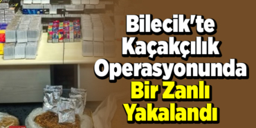 Bilecik'te kaçakçılık operasyonunda bir zanlı yakalandı