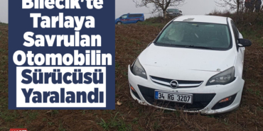 Bilecik'te tarlaya savrulan otomobilin sürücüsü yaralandı