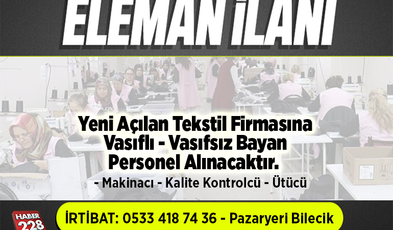 ELEMAN İLANI