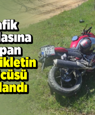 Trafik tabelasına çarpan motosikletin sürücüsü yaralandı