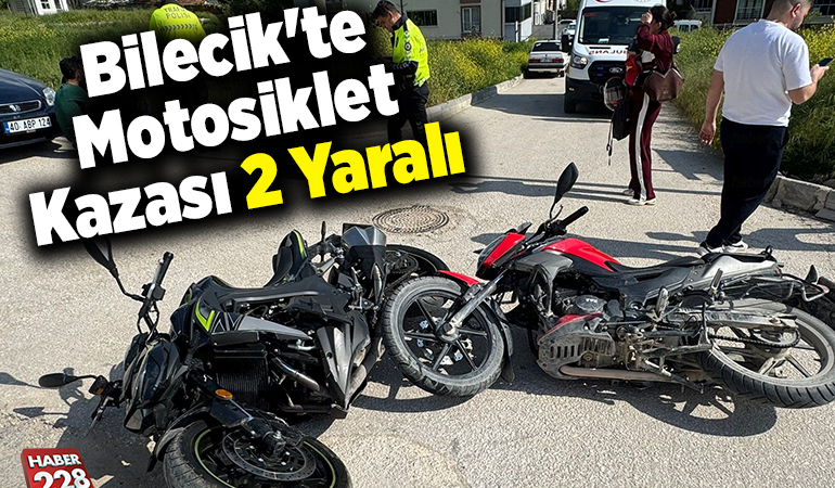 Bilecik'te Motosiklet Kazası 2 Yaralı