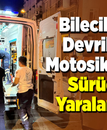 Bilecik'te devrilen motosikletteki 2 kişi yaralandı